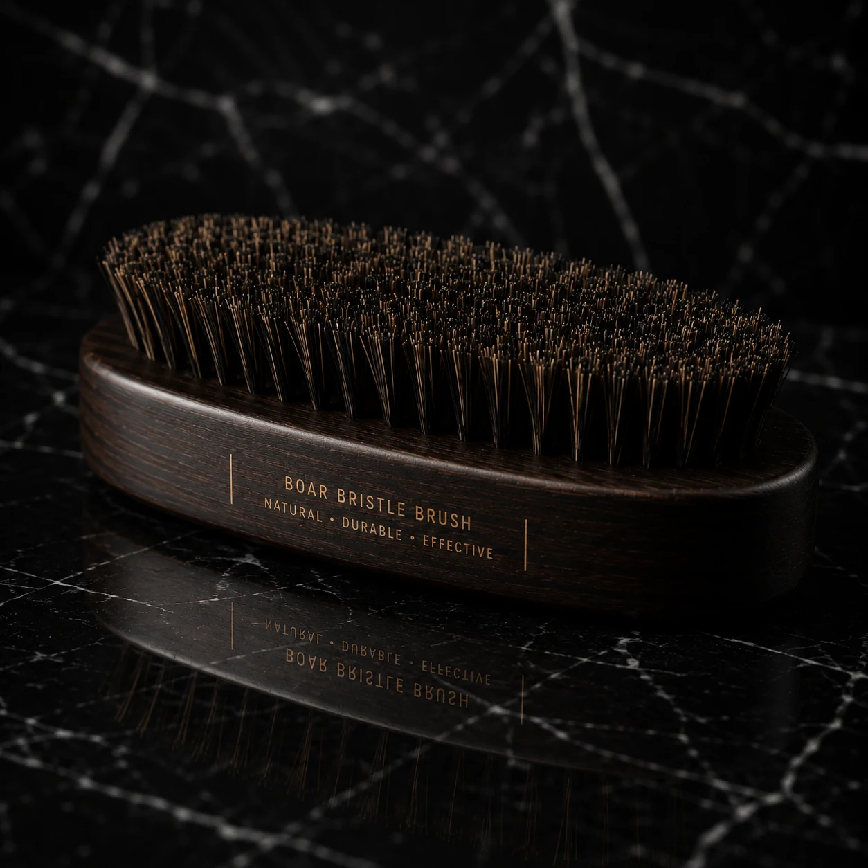 Boar bristle brush in the fictional BLACKLINE shop.